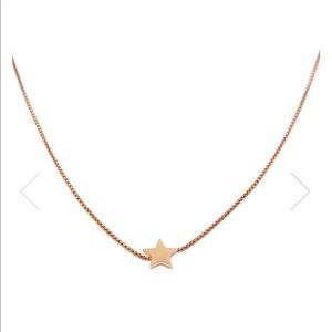 Rose gold star choker!